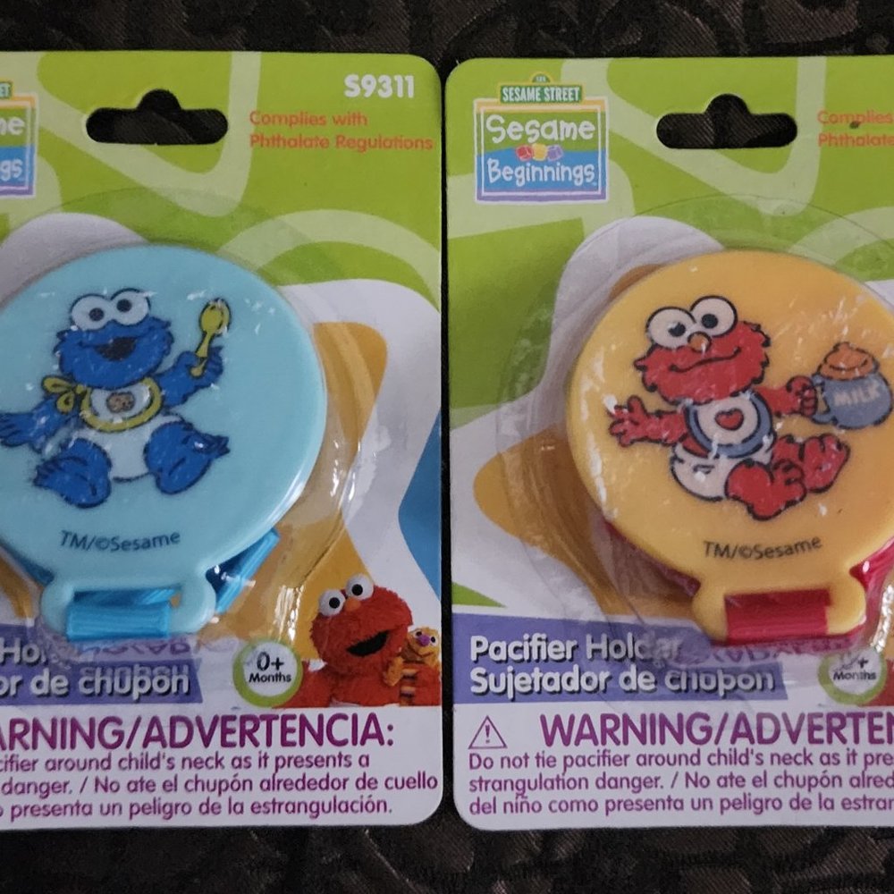 Sesame street pacifier clips